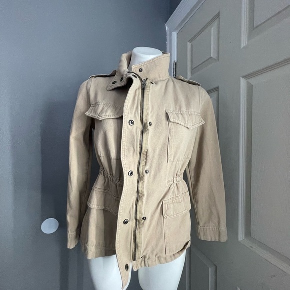 Beige Utility Jacket - Picture 1 of 4